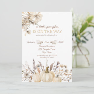 En Liten Pumpa är På Väg Inbjudningar