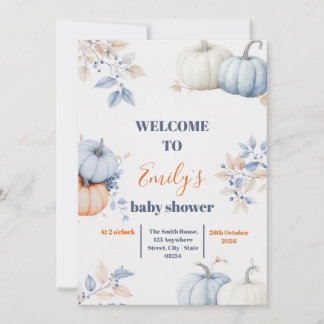 En liten pumpa är på väg inbjudningar