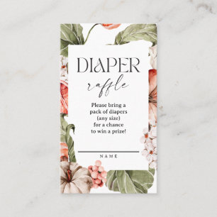 En liten pumpa baby shower blöjraffle kort