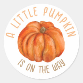 En liten pumpa baby shower dekal runt klistermärke