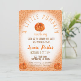En liten pumpa baby shower inbjudan