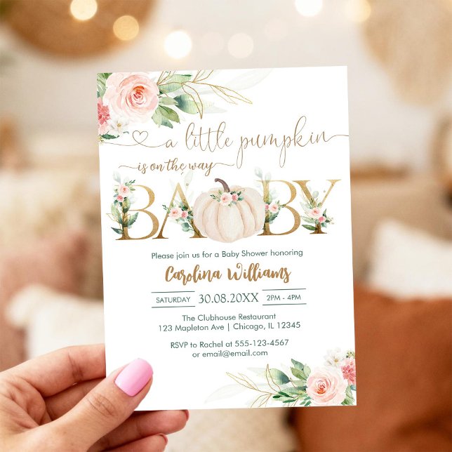 En liten pumpa baby shower inbjudan (Skapare uppladdad)