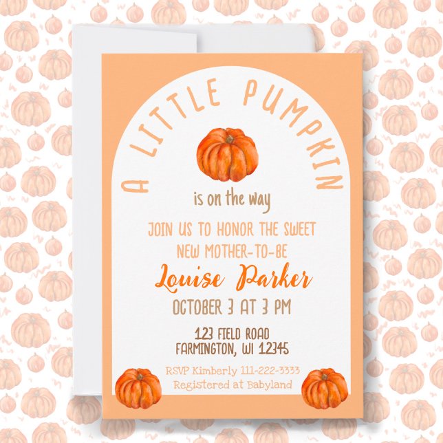 En liten pumpa baby shower inbjudan (Skapare uppladdad)