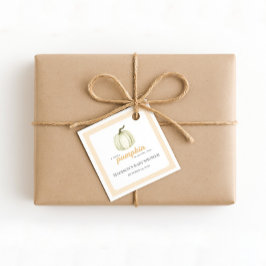 En liten pumpa Baby Shower presentkort tagg Gåvor Etiketter
