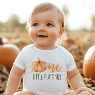 En liten pumpa baby's 1-årsdag t shirt