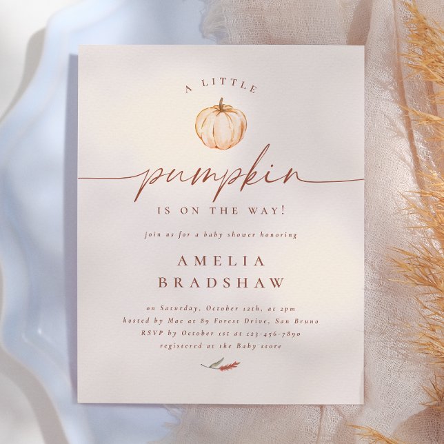 En liten pumpa blommar budget höst baby shower (Skapare uppladdad)