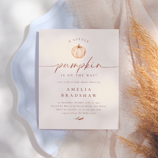 En liten pumpa blomsterbudget höst baby shower (Skapare uppladdad)