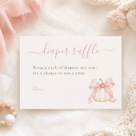 En liten pumpa elegant rosa tjej babyshower tilläggskort