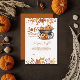 En Liten Pumpa Halloween Höst Baby Shower Tilläggskort
