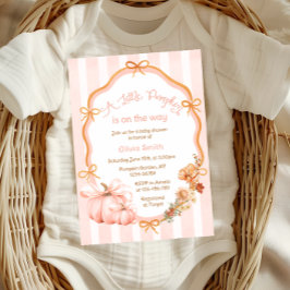 En liten pumpa höst baby shower inbjudningar