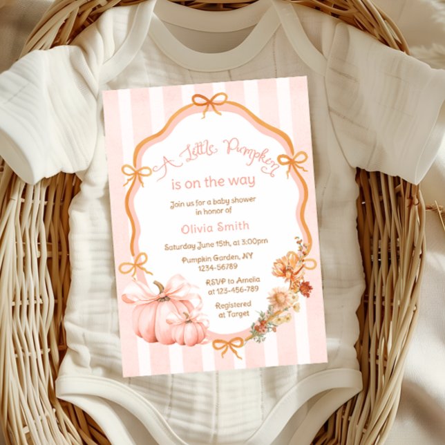 En liten pumpa höst baby shower inbjudningar (Skapare uppladdad)