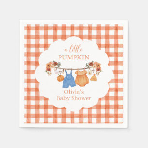 En liten pumpa höst Baby Shower Pappersservett
