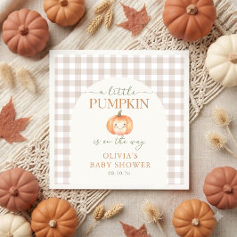 En liten pumpa höst baby shower servett