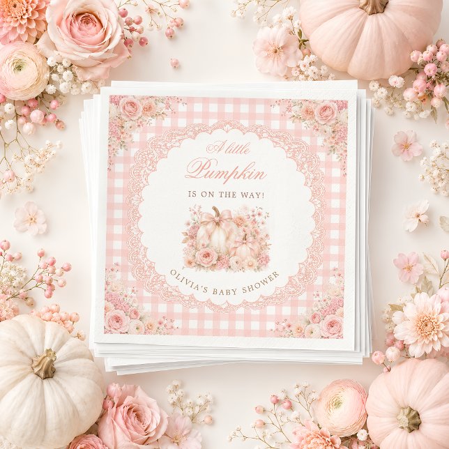 En liten pumpa höstbåge baby shower servetter (Skapare uppladdad)