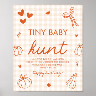 En Liten Pumpa Liten Bebis Jakt Bebis Shower Spel Poster