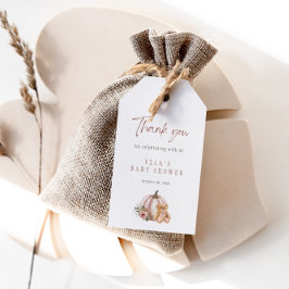 En liten pumpa nallebjörn tackkortslapp presentetikett