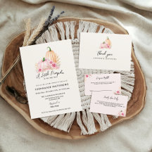 En liten pumpa rosa baby shower