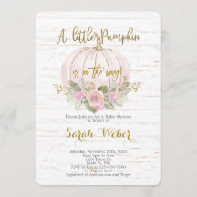 En liten pumpa Rustic-fall-babyduschflicka