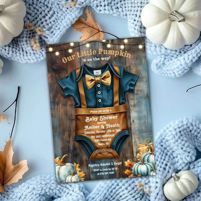 En liten pumpa rustik baby shower inbjudan (Skapare uppladdad)