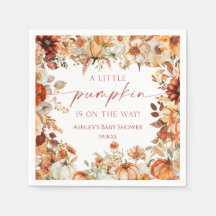 En liten pumpa rustik blomster baby shower