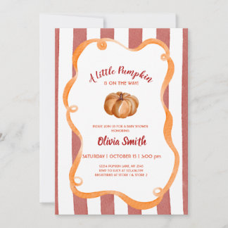 En liten pumpa Whimsical ram Babyshower Inbjudningar