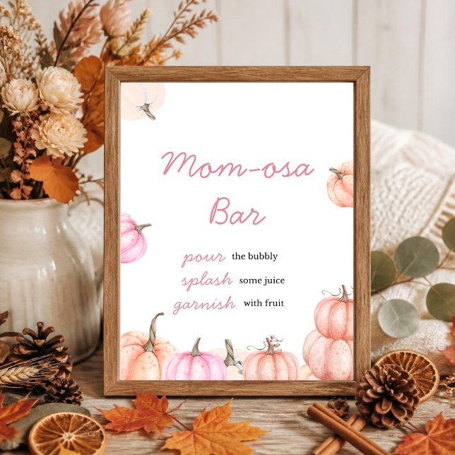 En liten pumpabarnvårskylt | Mom-osa Bar Poster (Skapare uppladdad)