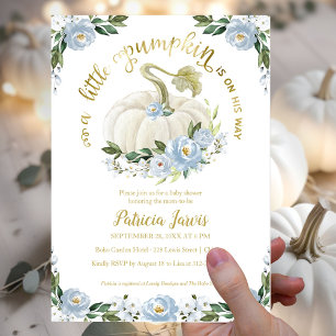 En liten pumpabudget Baby Shower-inbjudan