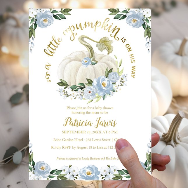 En liten pumpabudget Baby Shower-inbjudan (Skapare uppladdad)