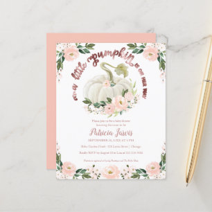 En liten pumpabudget Baby Shower-inbjudan