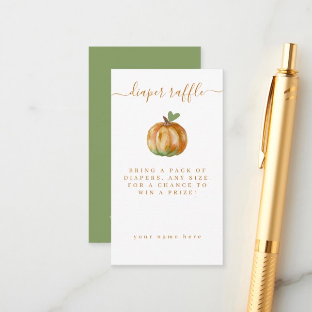 En liten pumpafall för barnkalas Könsneutral Tilläggskort (Fram/Back In Situ)