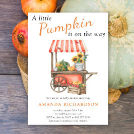 En liten Pumpkin är på väg att bli babyskare Inbjudningar