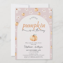 En liten Pumpkin är på väg att bli en liten babysk Inbjudningar