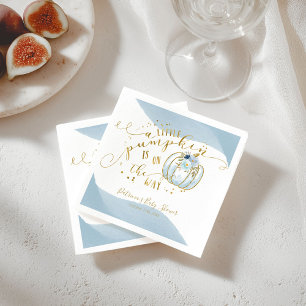 En liten Pumpkin är på väg att Elegant babyskor Pappersservett