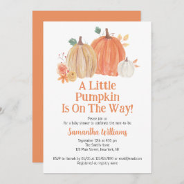 En liten Pumpkin är på väg att visa sig vara babys Inbjudningar