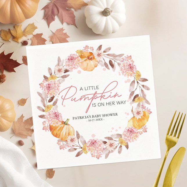 En liten Pumpkin är på väg att visa sig vara babys Pappersservett (Skapare uppladdad)