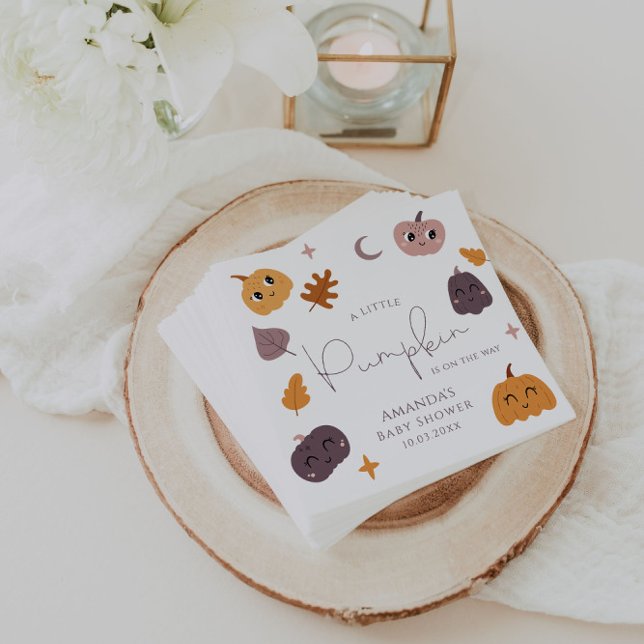 En liten Pumpkin är på väg att visa sig vara babys Pappersservett (Skapare uppladdad)