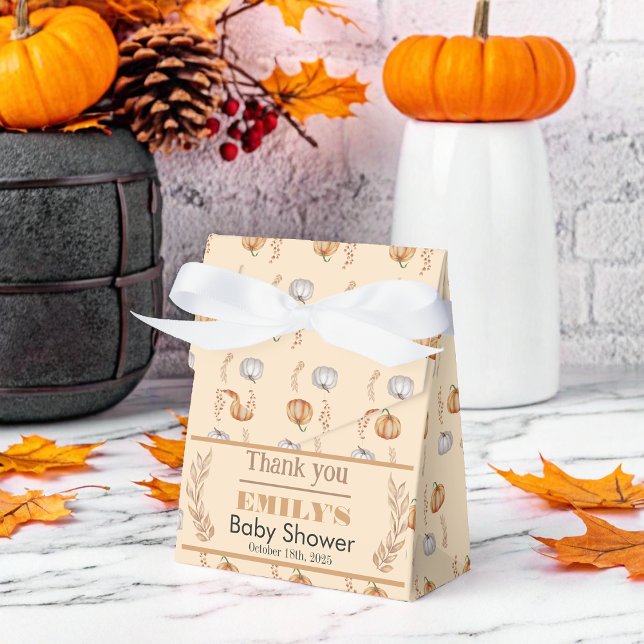 En liten Pumpkin är på väg - babyskabruk Presentaskar (Skapare uppladdad)