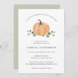 En liten Pumpkin är på väg mot färgen Fall Waterco Inbjudningar