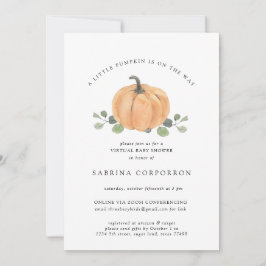 En liten Pumpkin är på väg mot Virtuell vattenfärg Inbjudningar