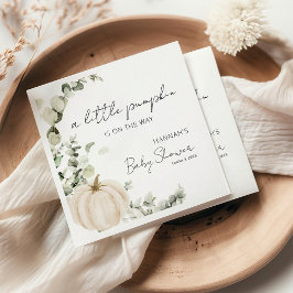 En liten Pumpkin är på Way Baby Shower Pappersservett