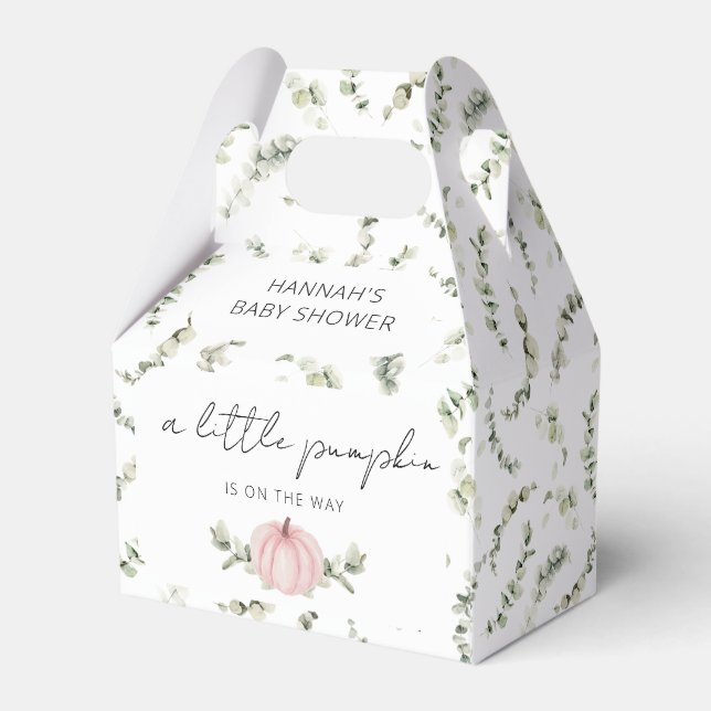En liten Pumpkin är på Way Baby Shower Presentaskar (Baksidan Sidan)