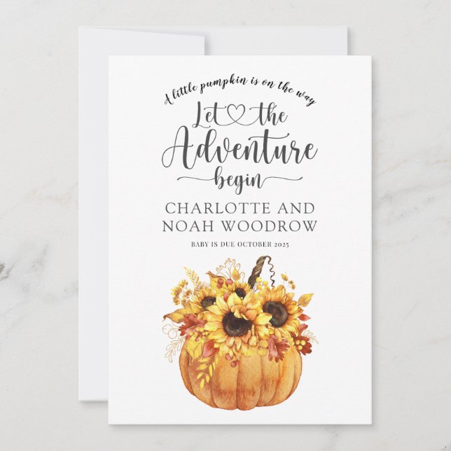 En liten Pumpkin Äventyr börjar Graviden Meddelande (Framsida)