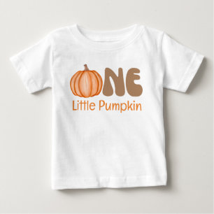 En liten Pumpkin Baby, första födelsedagen T Shirt