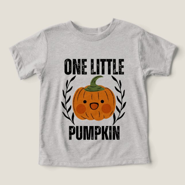En liten Pumpkin Baby, första födelsedagen T Shirt (Design Framsida)