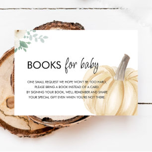En liten Pumpkin Baby Shower Bok-begäran Tilläggskort