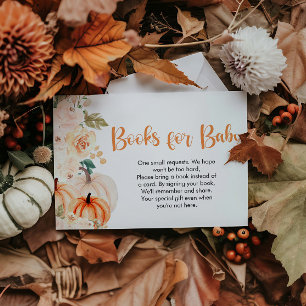 En liten Pumpkin Baby Shower Bok-begäran Tilläggskort