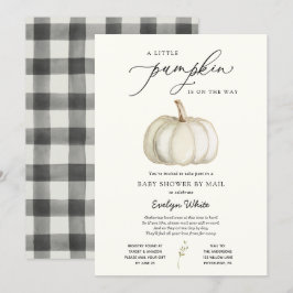 En liten Pumpkin Baby Shower by Mail-inbjudan Inbjudningar