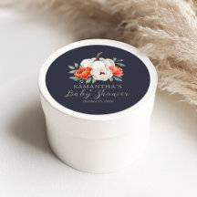 En liten Pumpkin Baby Shower Favor Stickers