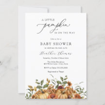 En liten Pumpkin Baby Shower-inbjudan
