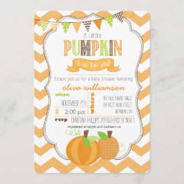 En liten Pumpkin Baby Shower-inbjudan Inbjudningar